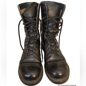 Vintage Corcoran 975 Men's Black Leather Jump Boots Size 7.5 E